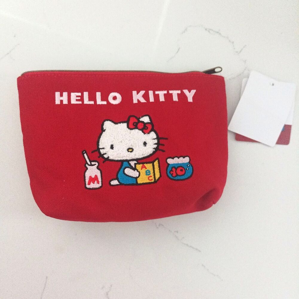 NWT Red Sanrio Hello kitty pouch